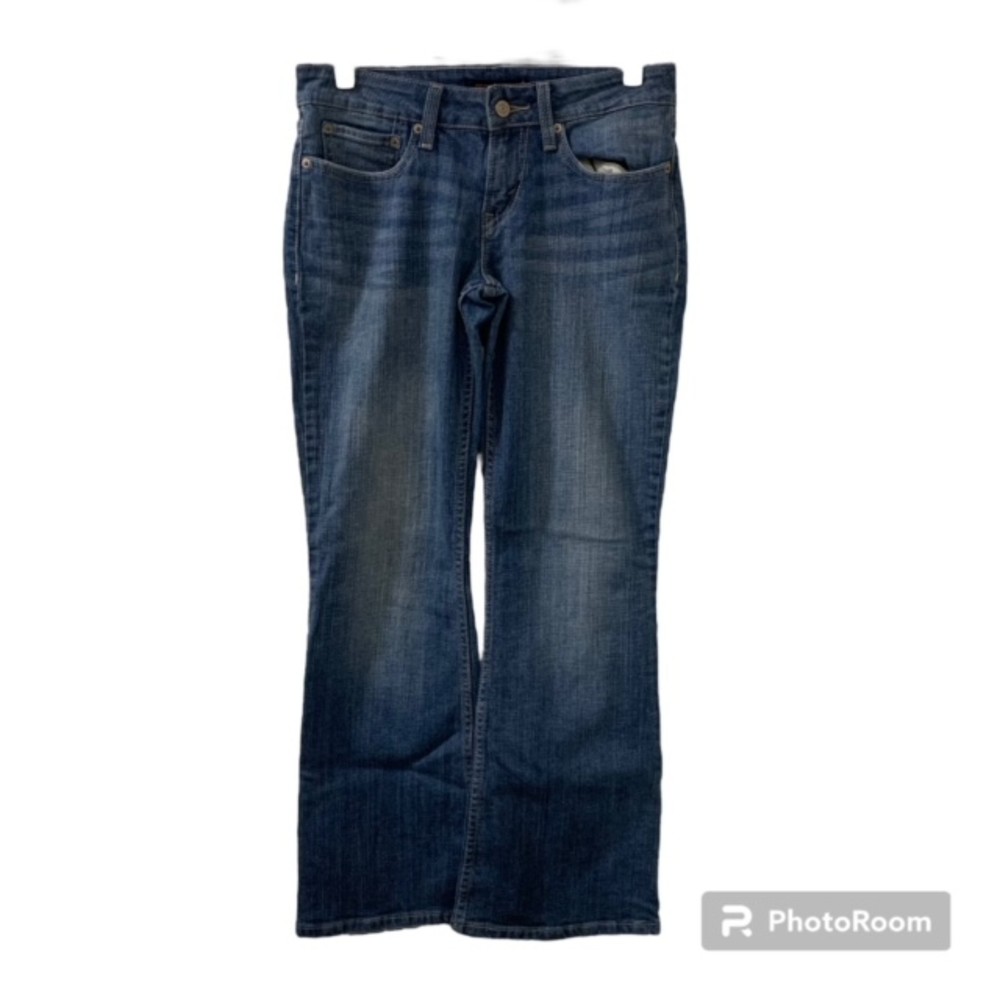 Levis Womens Blue Medium Wash Low Rise Wide Leg Curvy Cut 528 Jeans Size 7 S/C